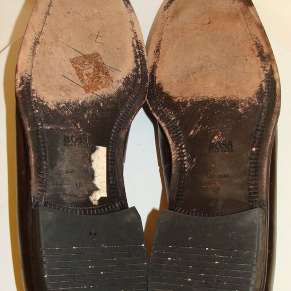 HUGO BOSS Mens Brown Leather Loafers Shoes SIZE 10 main image 11